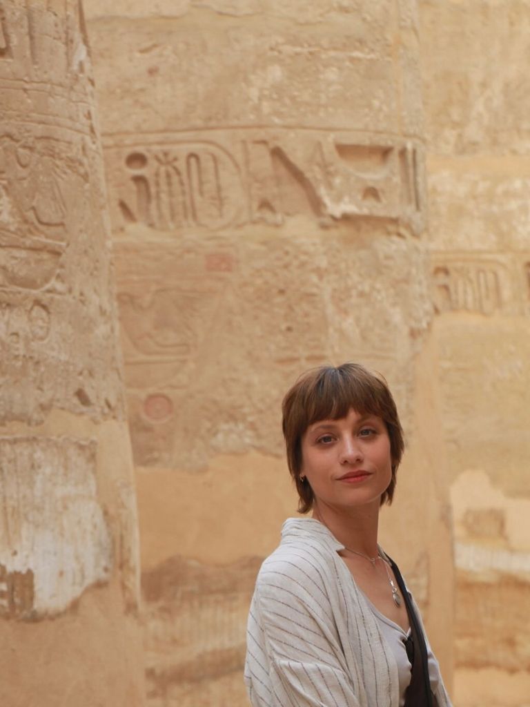 Michelle Jenner en su viaje a Egipto