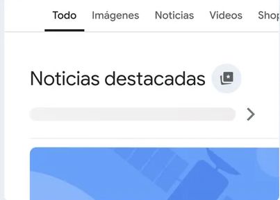Busca por un tema y haz clic en el icono que aparece a la derecha de Noticias destacadas