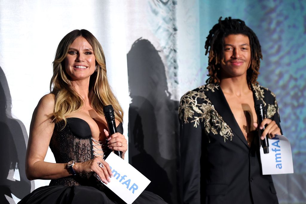 Heidi Klum y su hijo Henry, en mayo