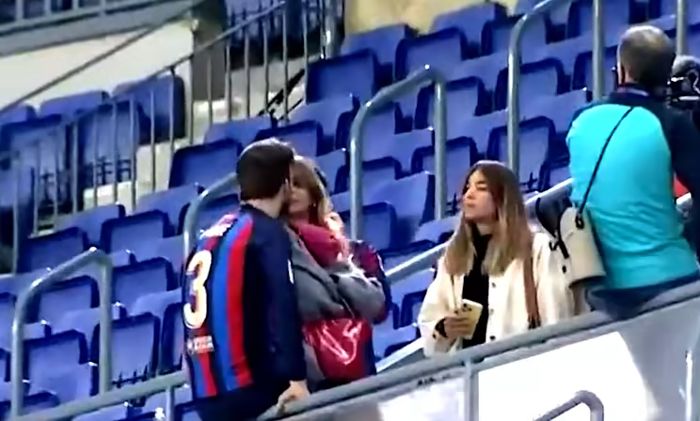 Clara Chía fue al Camp Nou y tuvo este romántico encuentro con Gerard Piqué