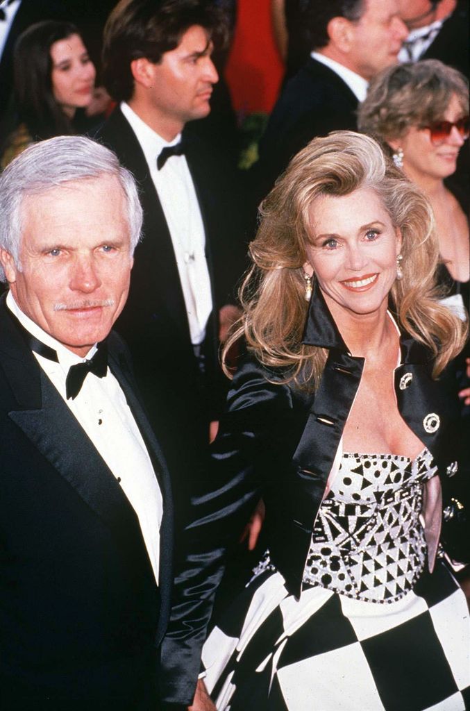 Ted Tuner y Jane Fonda en los Premios Oscar 1995.