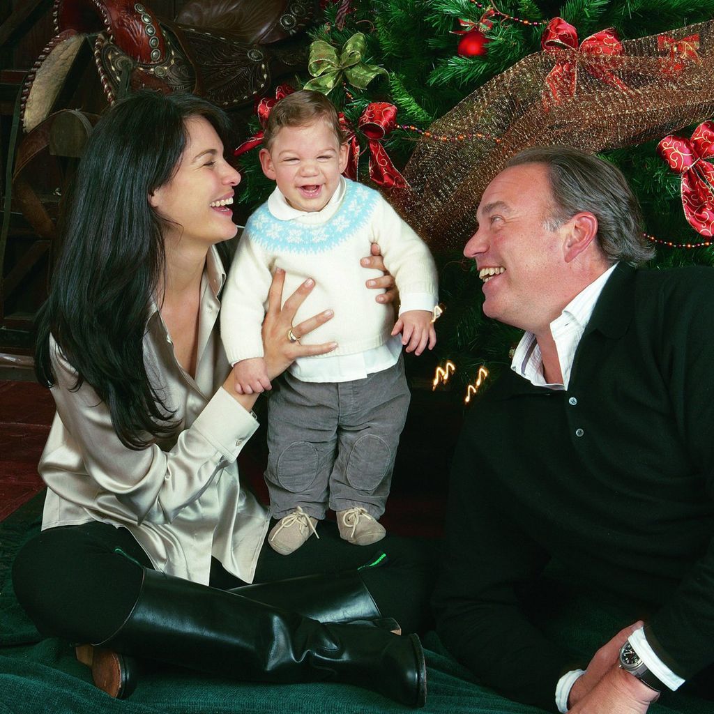 Bertín Osborne y Fabiola Martínez, celebrando las primeras Navidades de Kike, en 2017