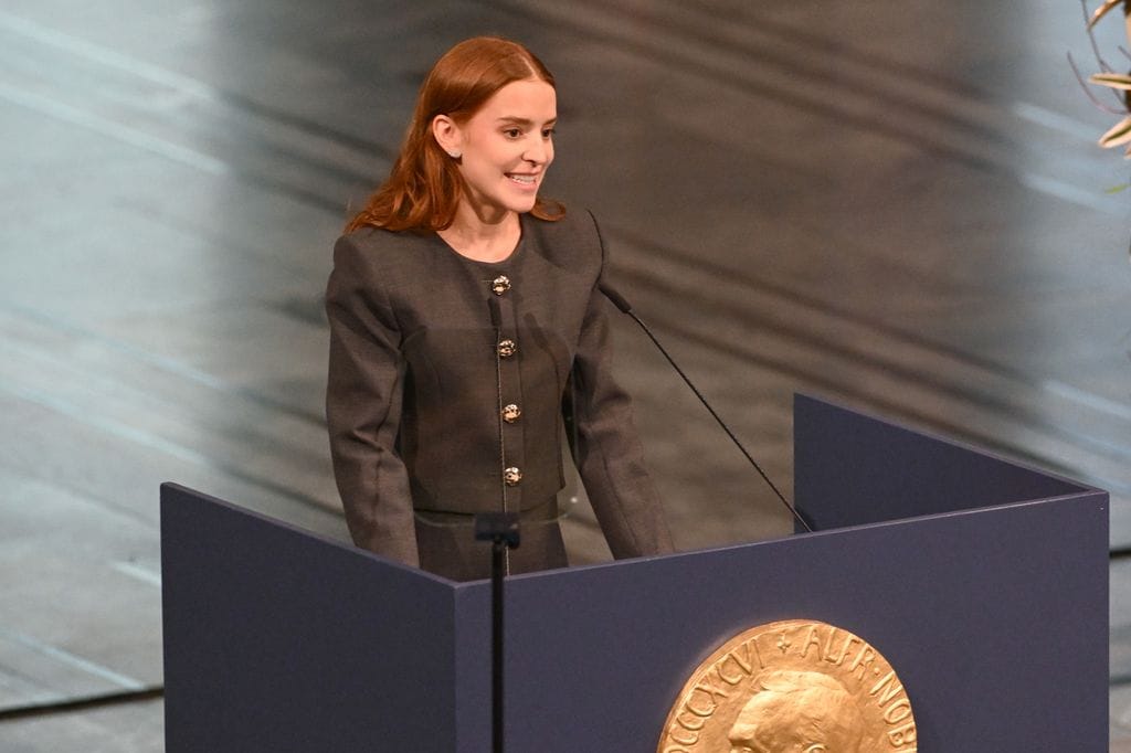 Ana Corina Sosa recoge el Premio Nobel de la Paz