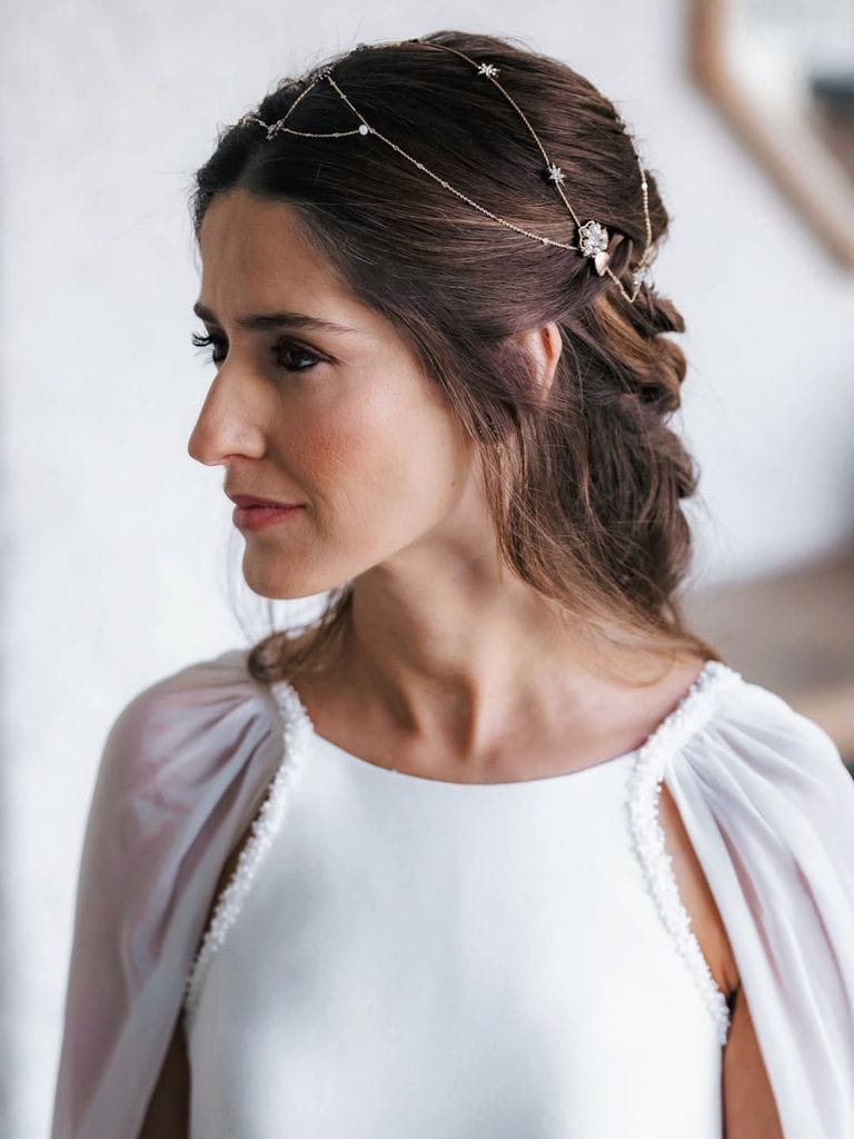 Casquete joya de novia de Cala by Lilian