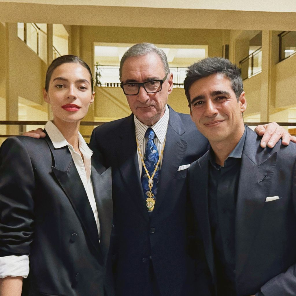 Carlos Herrera con sus dos hijos, Rocío y Alberto