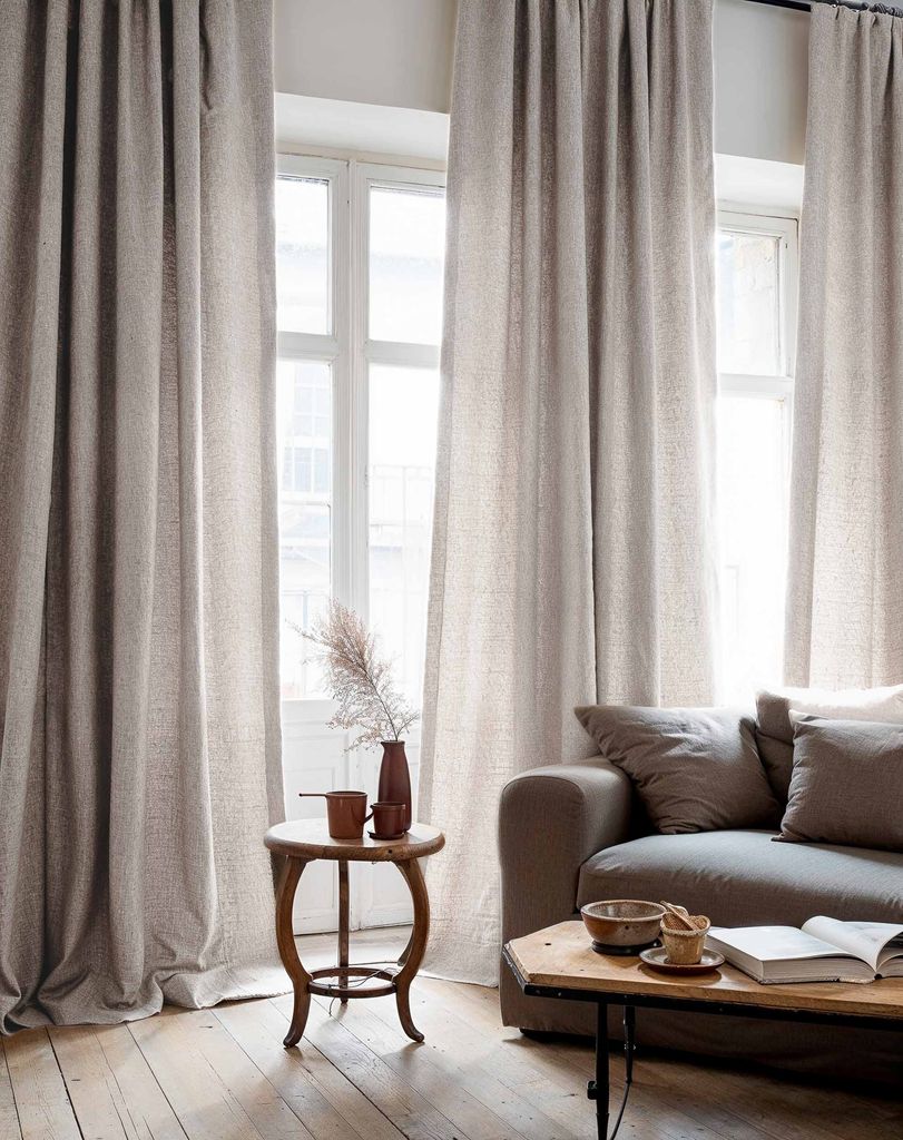 Cortinas de color gris