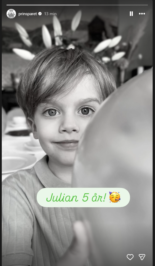 Así han celebrado sus padres los 5 años del príncipe Julian
