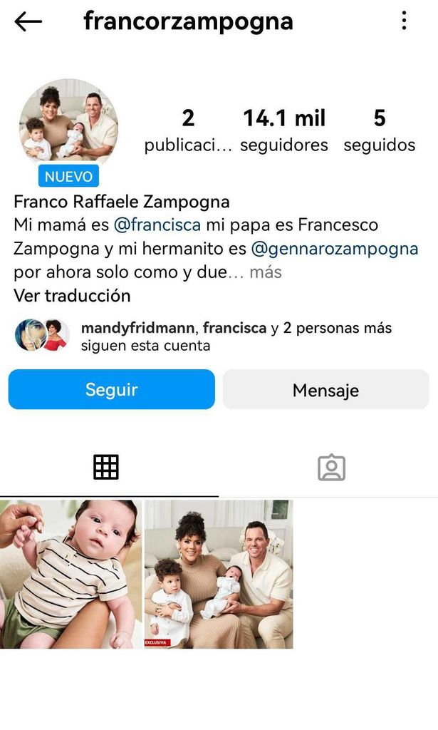 Bebé de Francisca