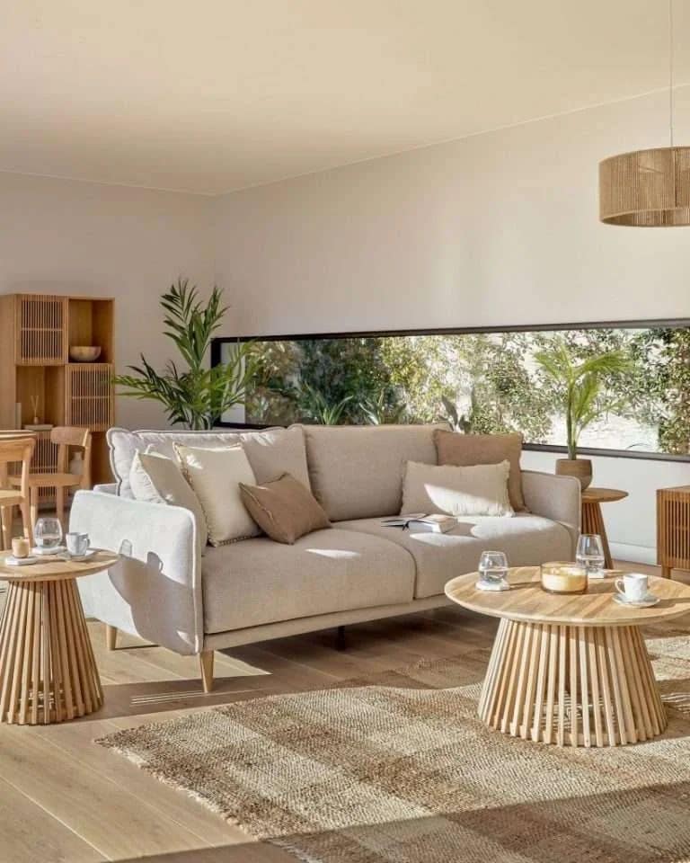 Salón natural y cálido