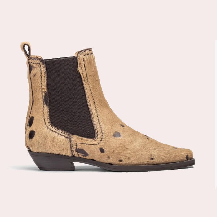 Botín de piel estilo cowboy Unisa