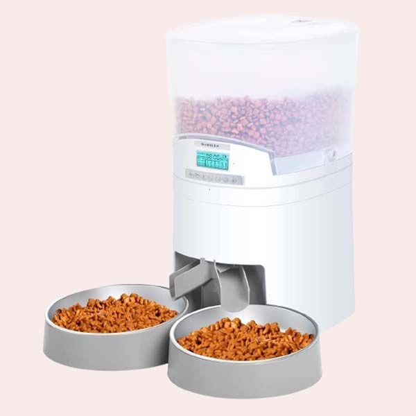 dispensador comida gatos doble