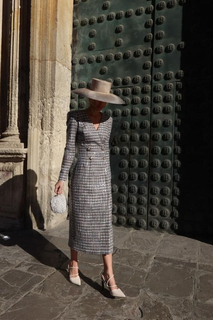 Luiza D'Angelo con look de Nicolás Montenegro