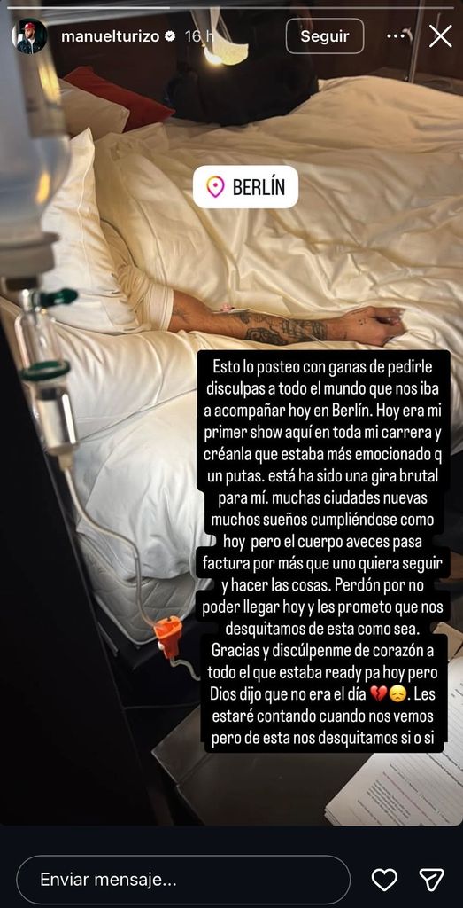 La historia que subió a Instagram