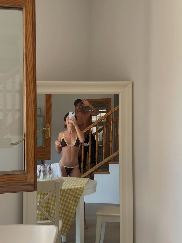 La pareja durante sus vacaciones