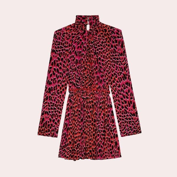 Vestido de seda con efecto leopardo Ryde