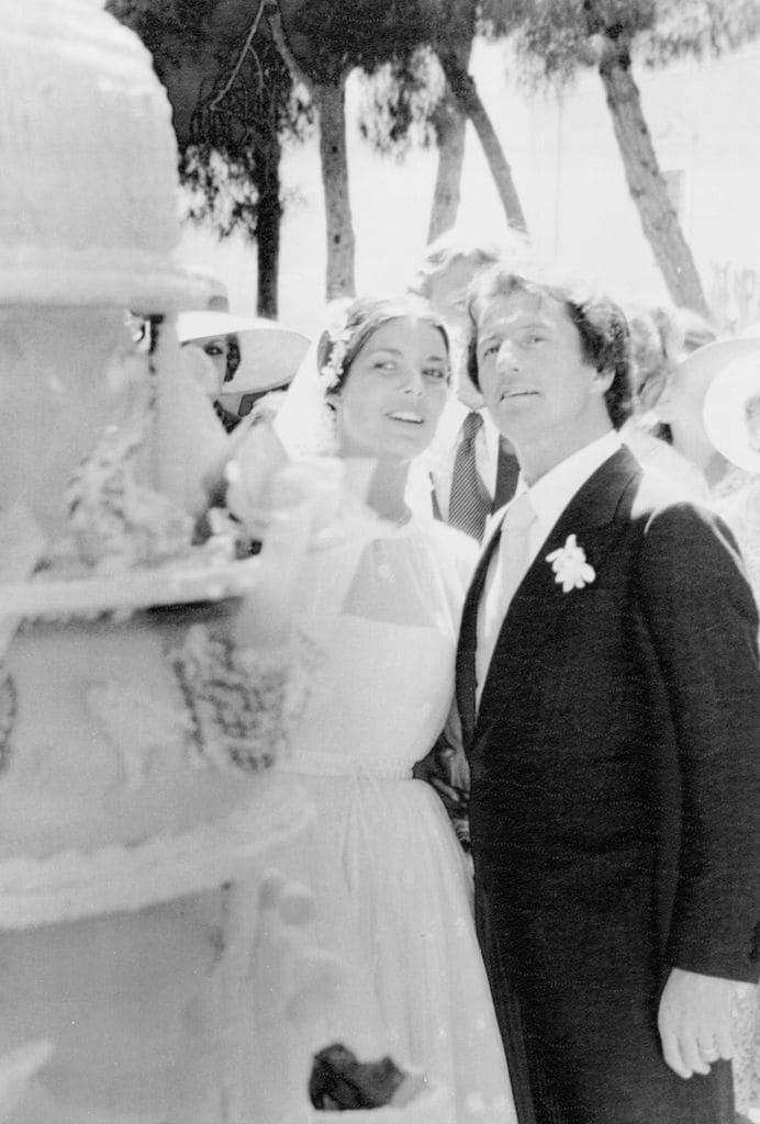 Carolina de Mónaco en su boda con Philippe Junot