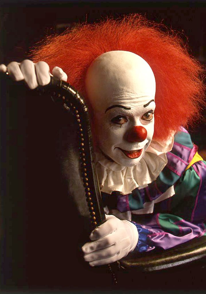 El actor en su mítico papel de payaso en 'It'
