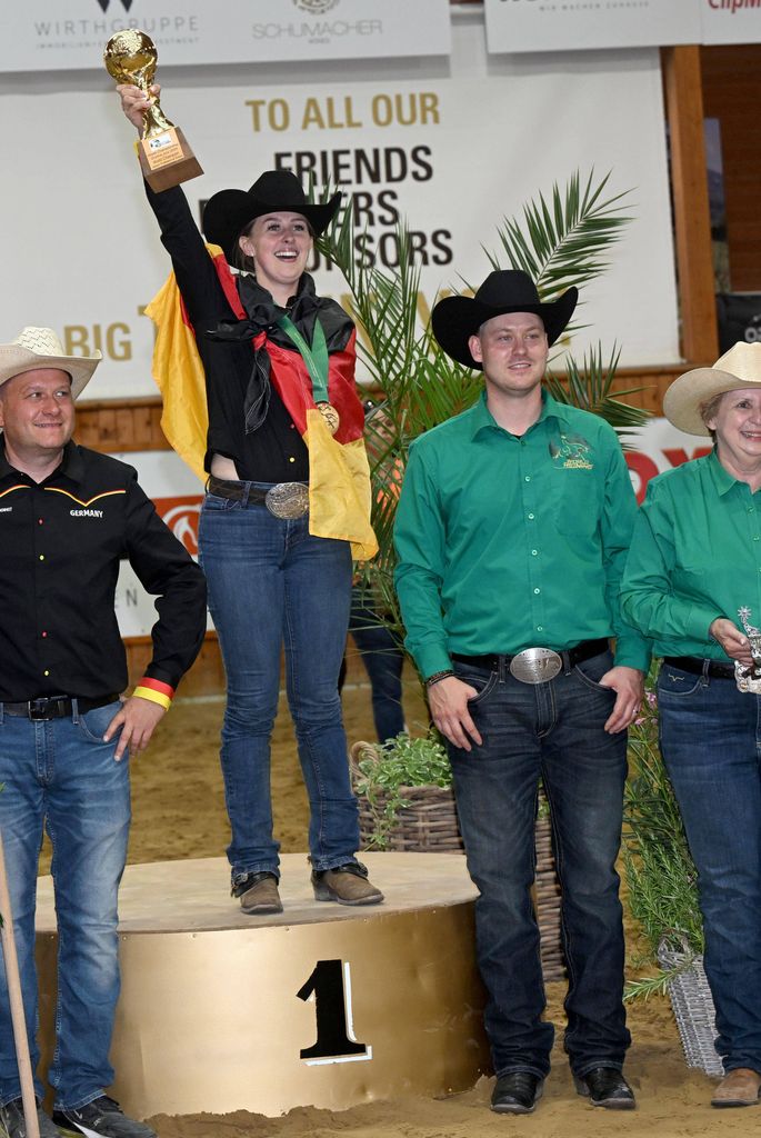 Gina Maria Schumacher en el campeonato mundial de Reining