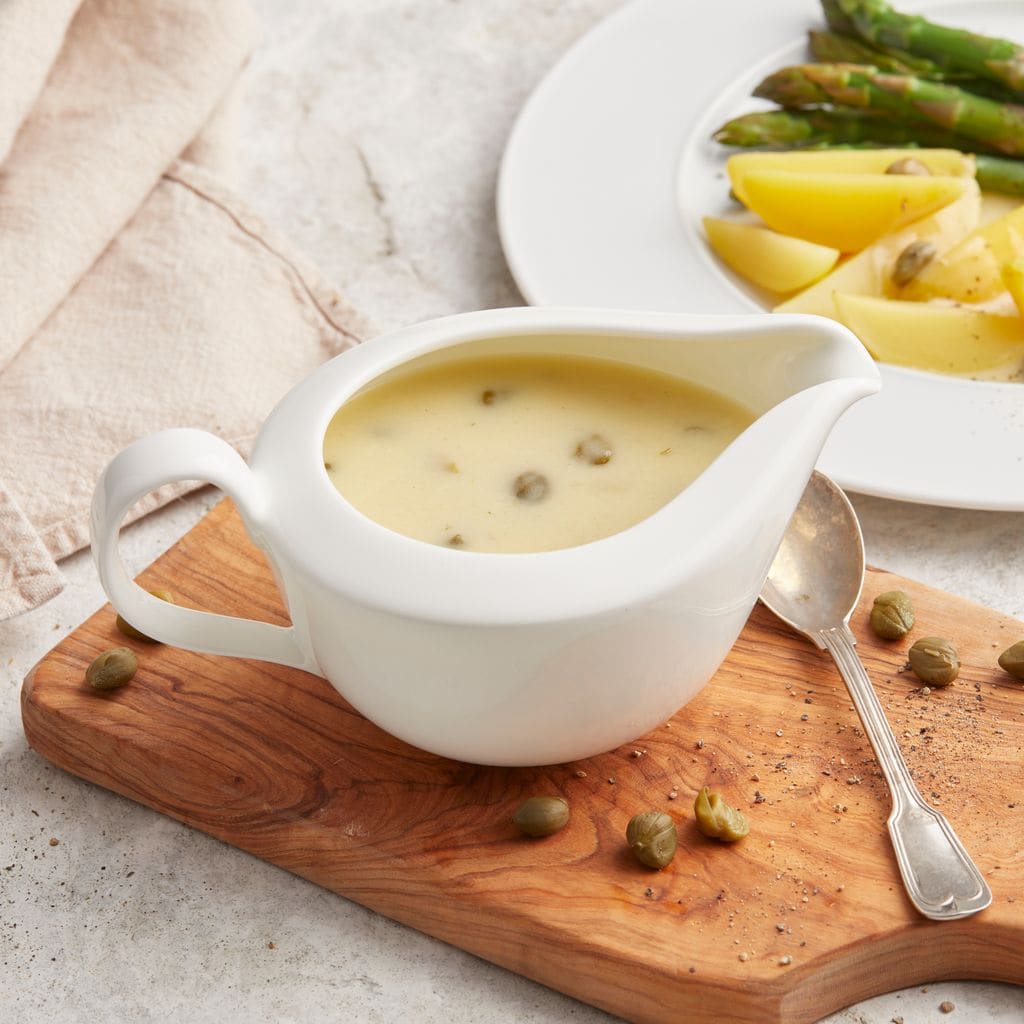 La salsa 'velouté' se utiliza para acompañar verduras, pescados, aves, etc.