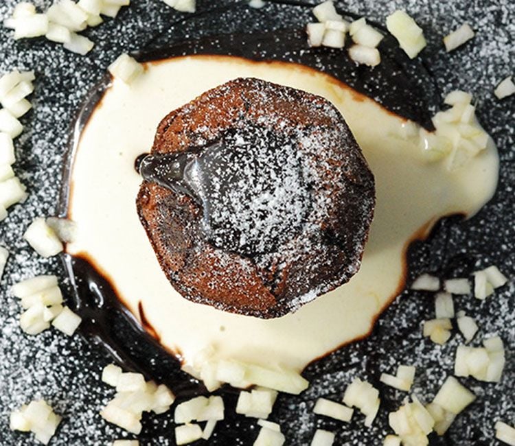 'Coulant' de dos chocolates