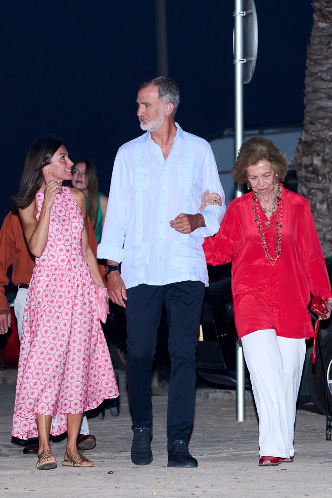 La reina Letizia, el rey Felipe y la reina Sofia en Palma de Mallorca