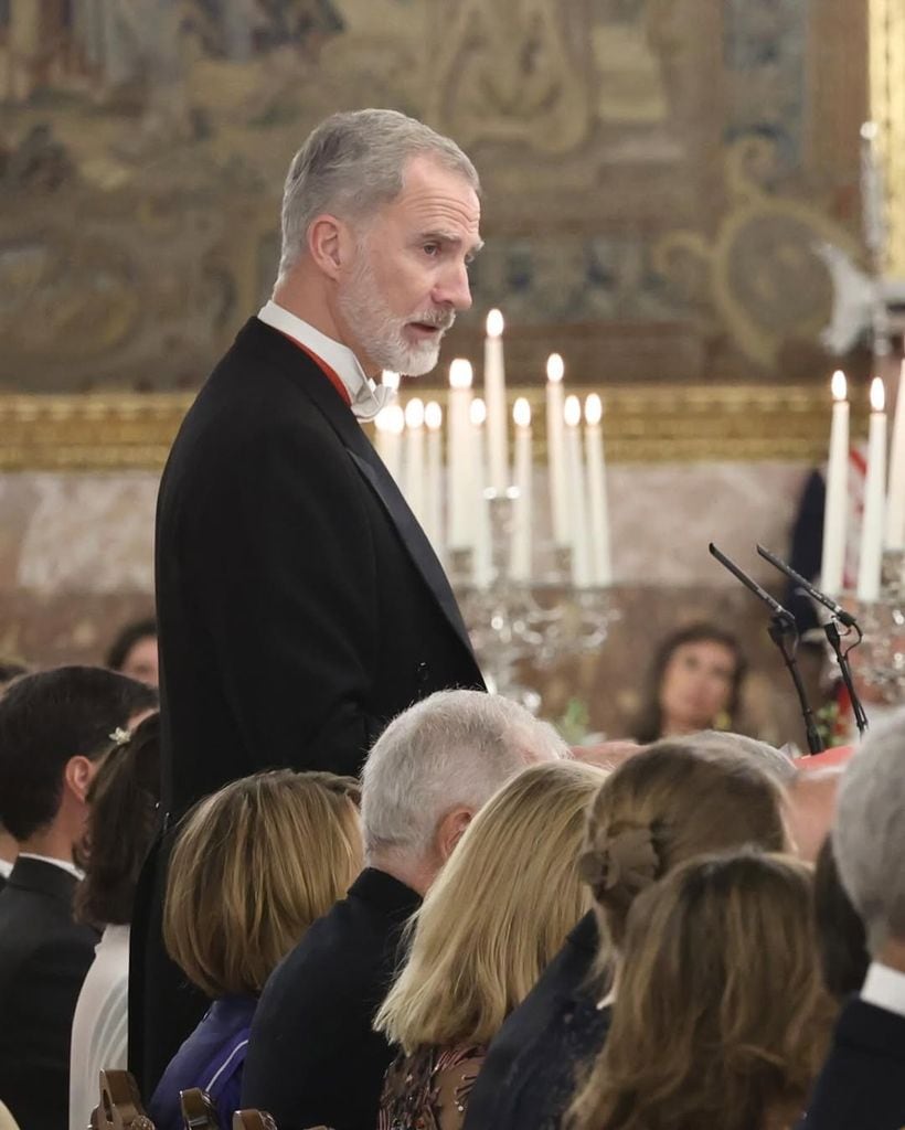 El Rey dando su discurso en la cena de gala en honor al presidente alemán y la primera dama