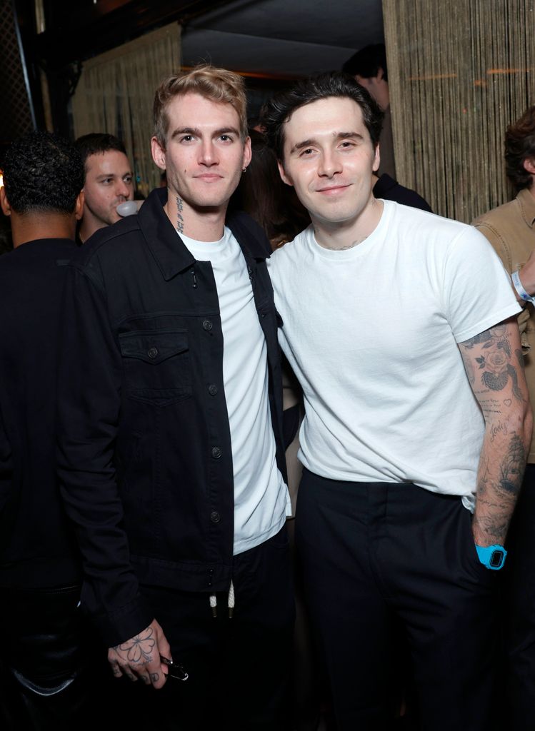 Presley Gerber y Brooklyn Peltz Beckham en la fiesta de lanzamiento de Cloud23 en octubre de 2024.