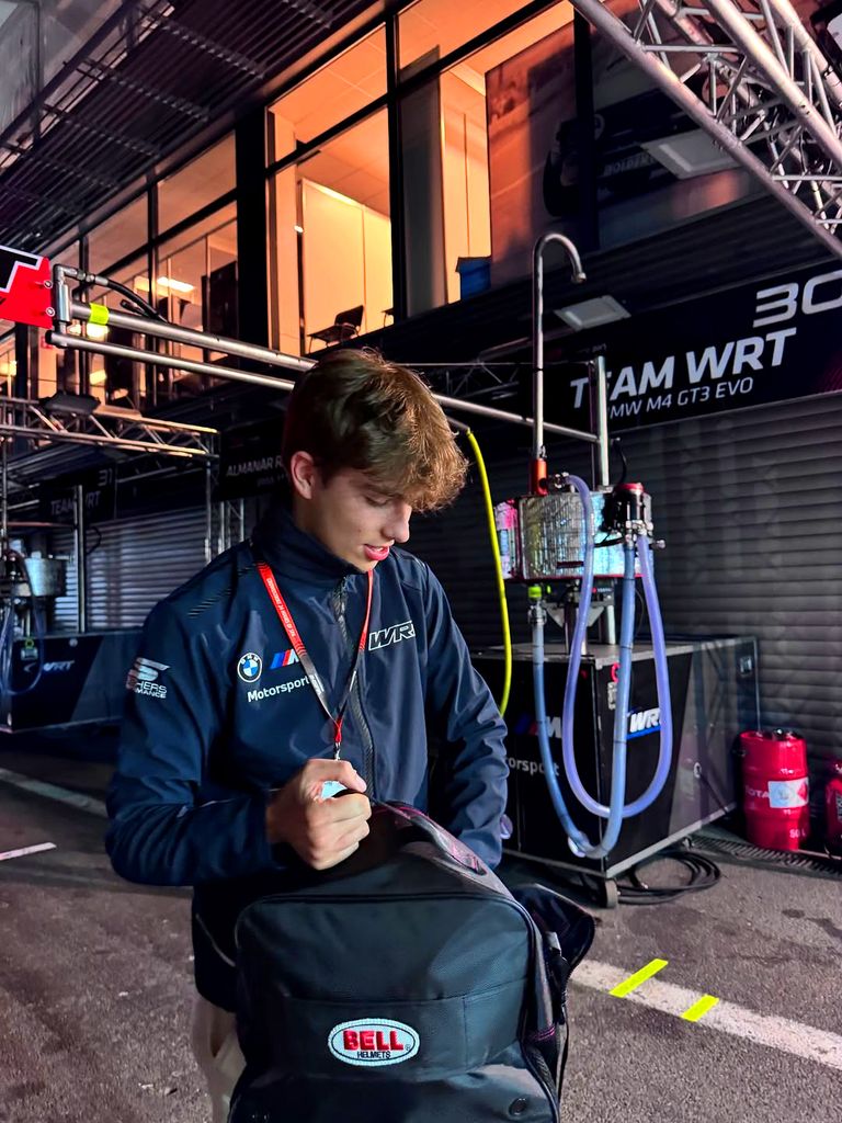 Aymeric de Bélgica, en el mítico circuito de Spa (Lieja)