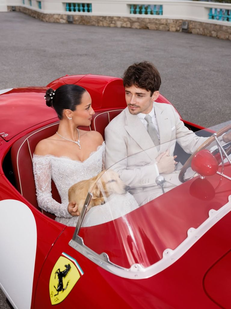 El álbum completo de boda secreta de Charles Leclerc y Alexandra Saint Mleux