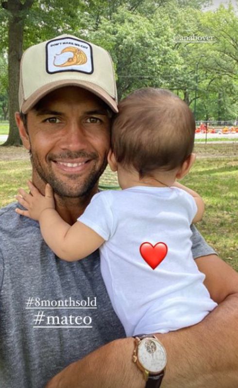 Fernando Verdasco con su hijo 
