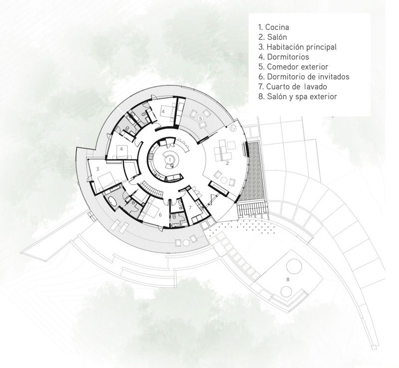 Una asombrosa casa de arquitectura circular en California