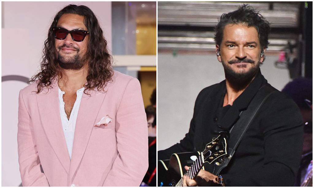 Jason Momoa y su suegro Ricardo Arjona, padre de Adria.