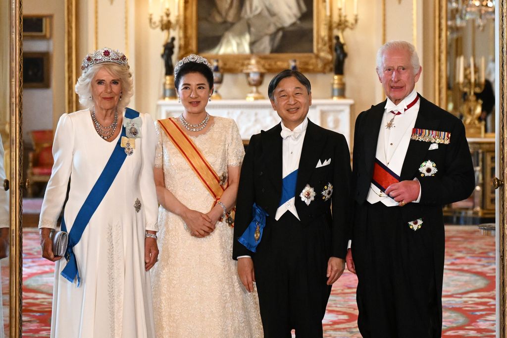 Carlos III y Camilla, anfitriones en un banquete de Estado con los emperadores Naruhito y Masako de Japón celebrado en Londres