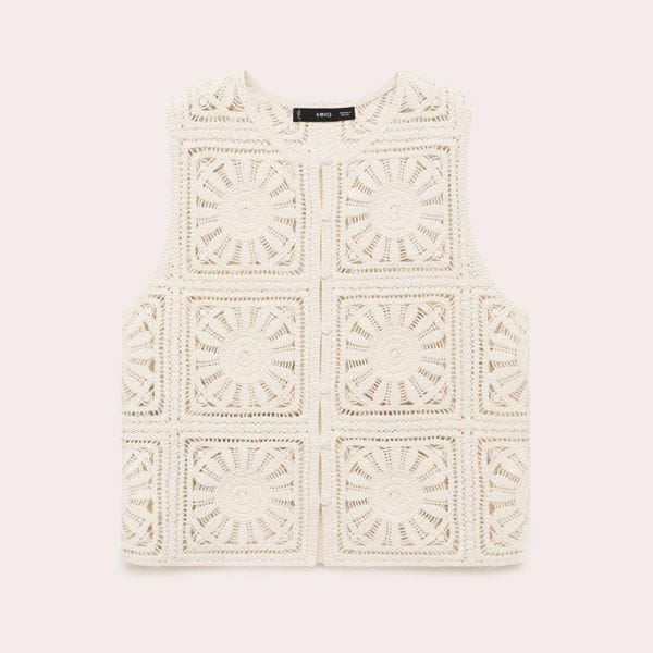 Chaleco punto crochet