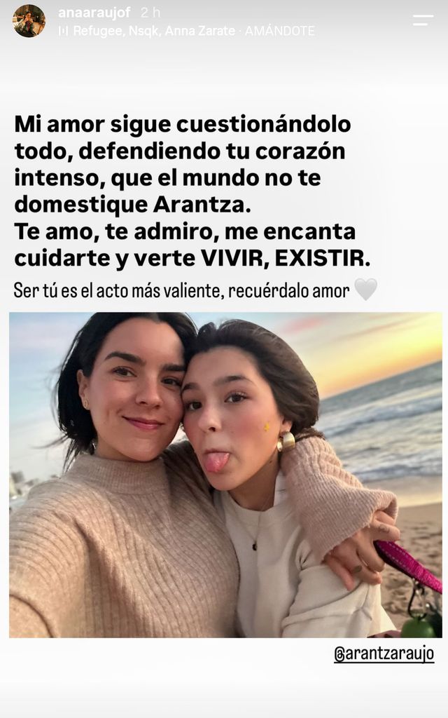 Ana Araujo le dio un valioso consejo a su hija.