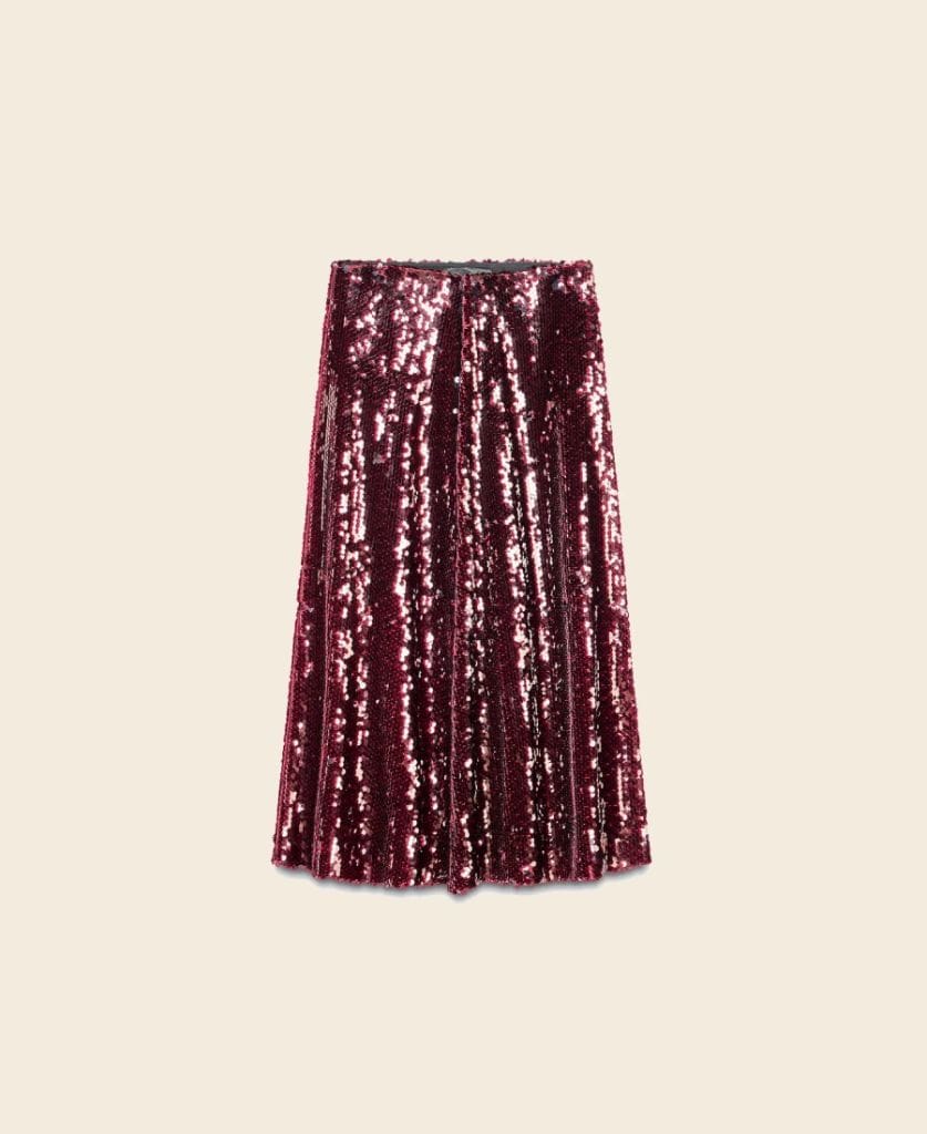 Falda de boda de Zara de rebajas con lentejuelas