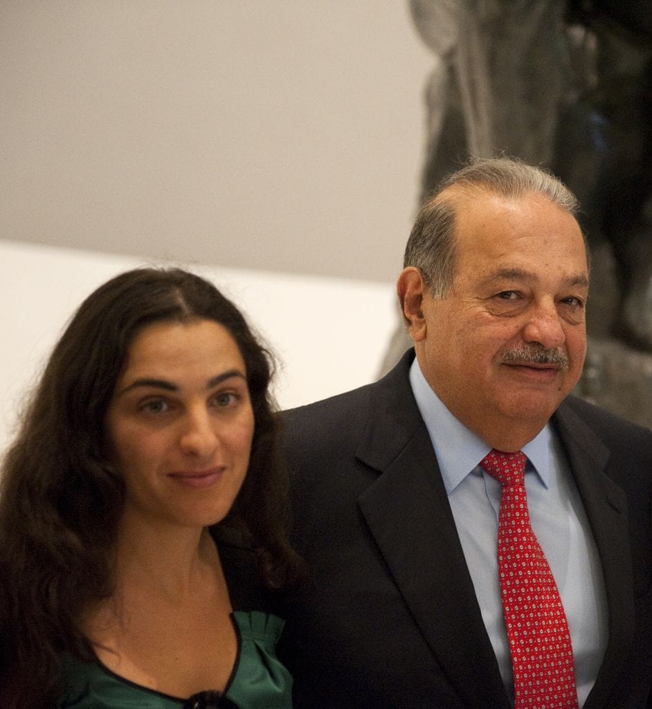Carlos Slim con su hija Soumaya Slim