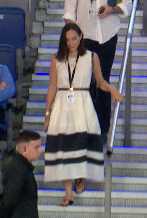 Tamara Falcó e Íñigo Onieva durante el encuentro con el Papa León XIV, a 7 de junio de 2026, en Madrid.