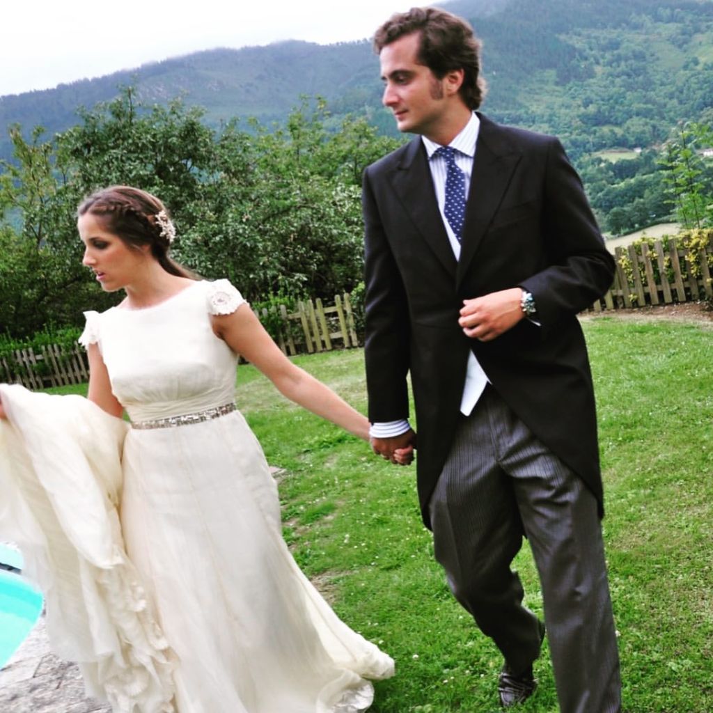 Iciar Aragón y Hugo Rodríguez Prada el día de su boda