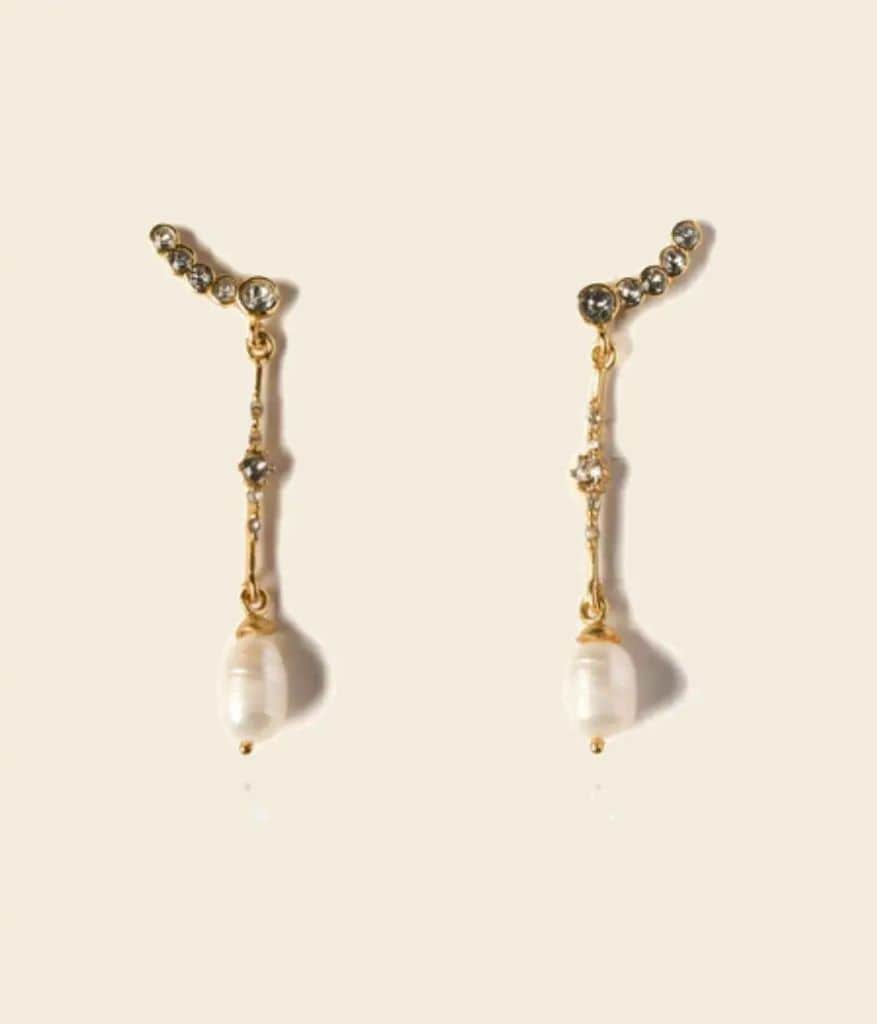 Pendientes largos de novia de M de Paulet