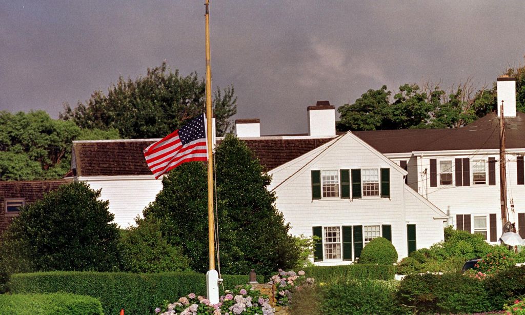 The US flag flies at half mast 20 July 1