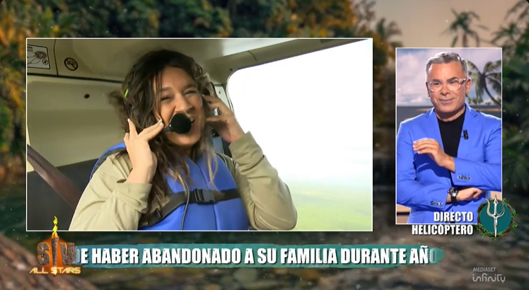 Laura Cuevas, desde el helicóptero, como nueva concursante de 'Supervivientes All Stars'