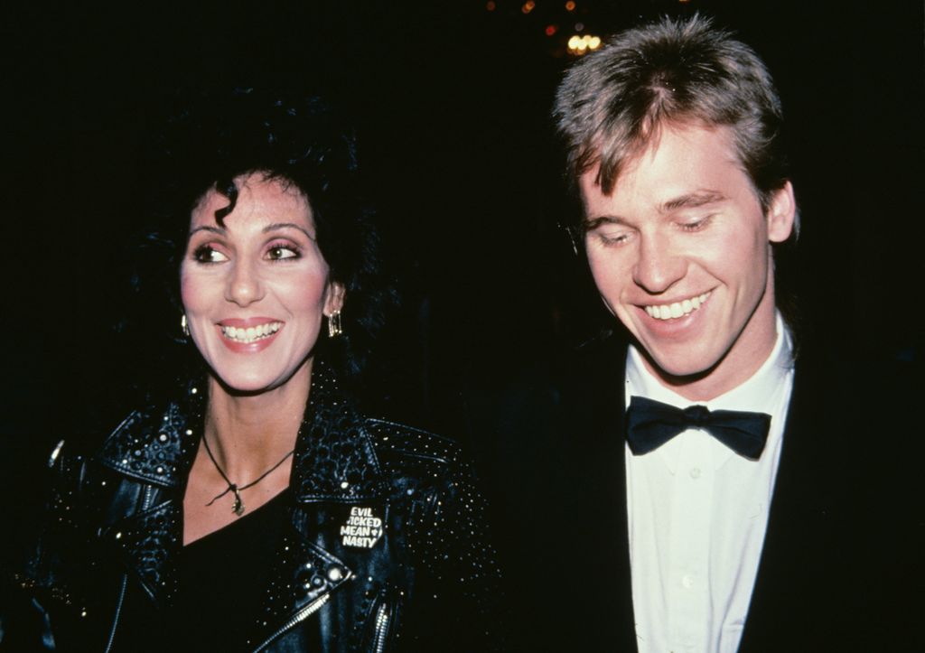 Cher y Val Kilmer en la fiesta posterior a los Premios Tony en el año 1982