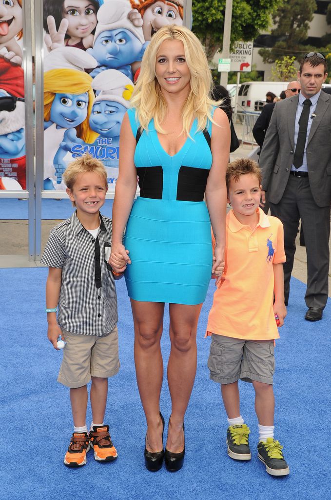 Britney Spears con sus hijos Sean y Jayden James en 2013.