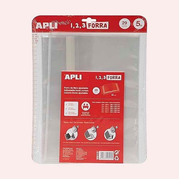 APLI 16913 Forro de libros con Solapa Ajustable