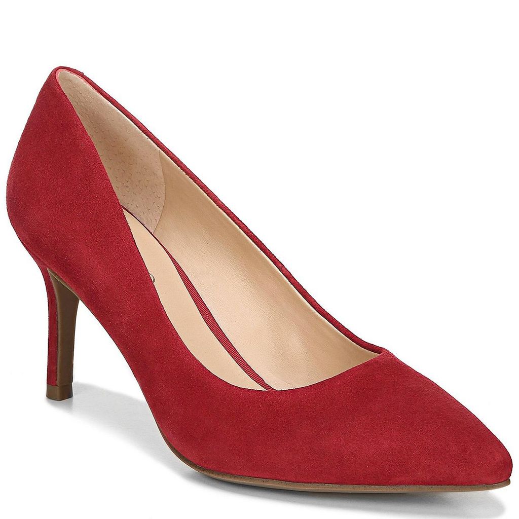 pumps bellini rojas de acabado de gamuza de franco sarto
