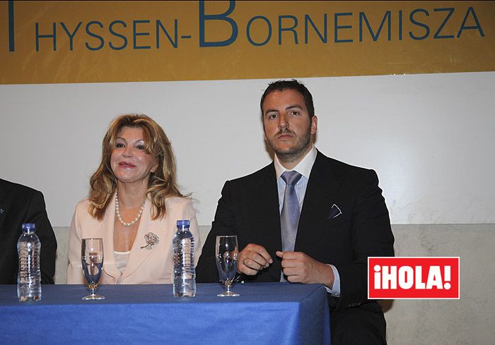 La baronesa Thyssen con su hijo Borja 