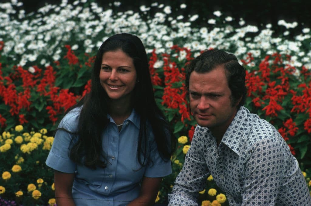 Esta es una de las primeras imágenes que se tomaron juntos Carlos Gustavo y Silvia de Suecia