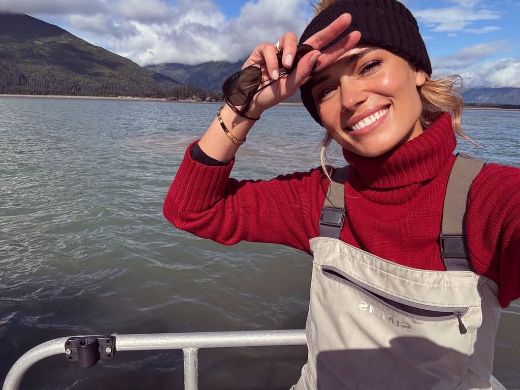 Patricia Conde en un barco