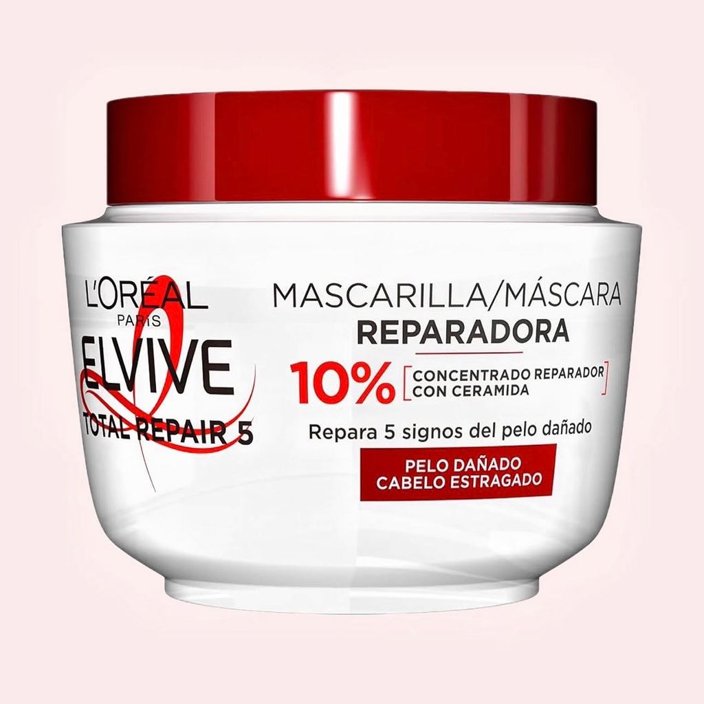 EL MEJOR PARA REPARAR: L'Oréal Paris Elvive Mascarilla Total Repair 5